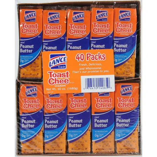 Vista 28 de Lance - Galletas saladas tipo sándwich, Captain's Wafers, paquete variado, 10 paquetes individuales, 6 sándwiches en cada uno