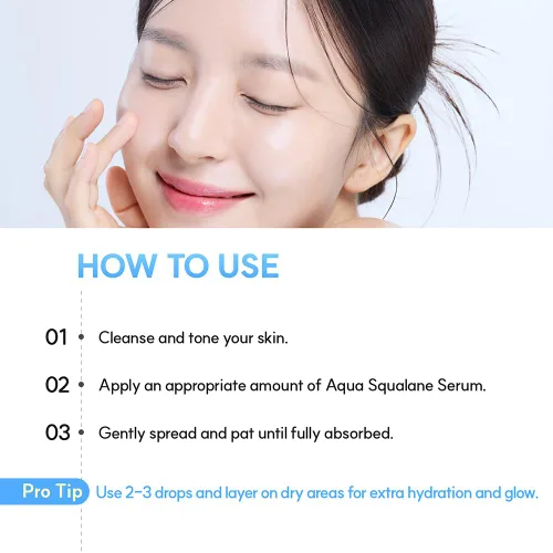Vista 6 de S.NATURE AQUA SQUALANE SERUM Suero facial profundamente hidratado para todo tipo de piel, calmante, reafirmación de poros y control de sebo