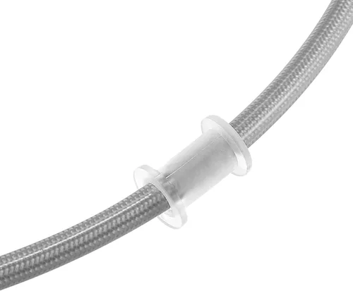 Vista 6 de Motoforti 39.37 pulgadas de longitud 0.394 in ID motocicleta línea de freno hidráulico tubo de manguera de aceite de acero inoxidable trenzado cable