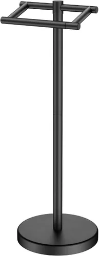Vista 12 de FORIOUS Soporte de pared para papel higiénico, soporte de rollo de papel higiénico de doble poste giratorio de acero inoxidable para baño
