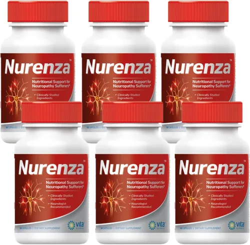 Vista 11 de Vita Sciences Suplemento de neuropatía Nurenza para la salud nerviosa y reparación rápida. Forma natural R-ALA 40x Fuerza con vitaminas