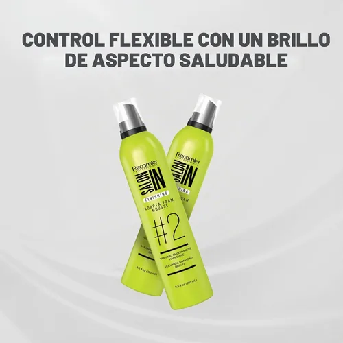 Vista 3 de Salon In de Recamier Adapta Foam Mousse Mousse para el cabello para peinar 9.5 fl oz / 280 ml