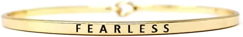 Vista 14 de By you - Brazalete con gancho, pulsera delgada grabada con un mensaje positivo e inspirador
