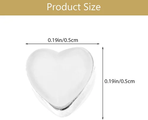 Vista 3 de EXCEART 100 piezas de aretes de silicona con forma de corazón, repuesto en forma de corazón, tapón trasero de goma para aretes
