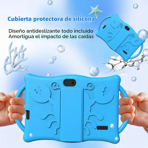 Vista 6 de Tablet Android Kids de 7 pulgadas, Tablets para Niños, 4 GB de RAM 32 GB ROM Quad Core Tablet para niños pequeños con funda a prueba de golpes