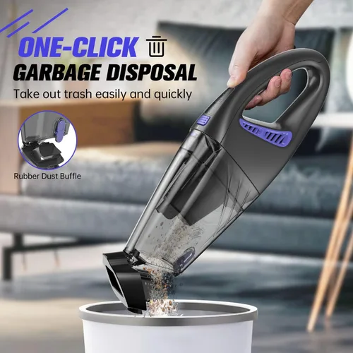 Vista 6 de IMINSO Aspiradora de mano inalámbrica para automóvil, 9000 PA, aspiradora de mano recargable inalámbrica con LED, ligera, aspiradora de mano