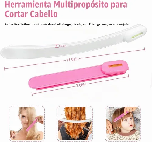Vista 5 de Kit profesional de corte de cabello para mujeres, fácil de usar, recortador de pelo de puntas abiertas, herramientas de corte de cabello