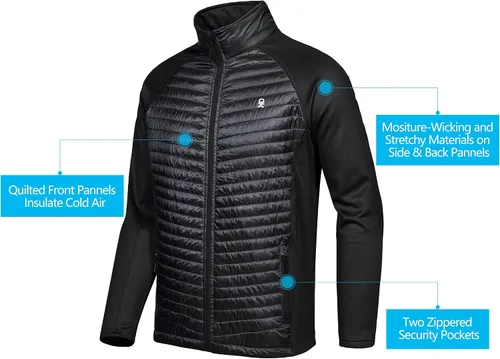 Vista 3 de Little Donkey Andy Chaqueta térmica híbrida para hombre, para senderismo