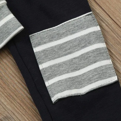 Vista 6 de Ritatte Toddler Girl Fall Outfits Striped Hoodie Pants 2PCS Sweatsuit Set Kids Baby Winter Clothes Jogging Suits for 2-6Y