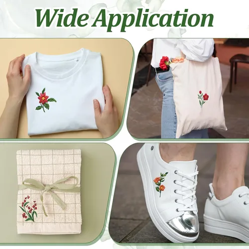 Vista 8 de 122 piezas de papel de bordado lavado - Estabilizador soluble en agua para patrones de bordado, palo y costura para coser a mano y a máquina