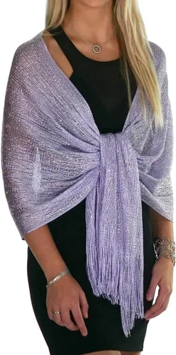 Vista 28 de ShineGlitz - Chales y mantones elegantes para mujer, para usar con ropa y vestidos de noche Negro 1