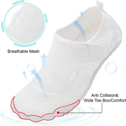 Vista 2 de Zapatos de agua para natación, para mujereshombres, de secado rápido, para playa, senderismo, buceo, navegación, río, deportes acuáticos al aire