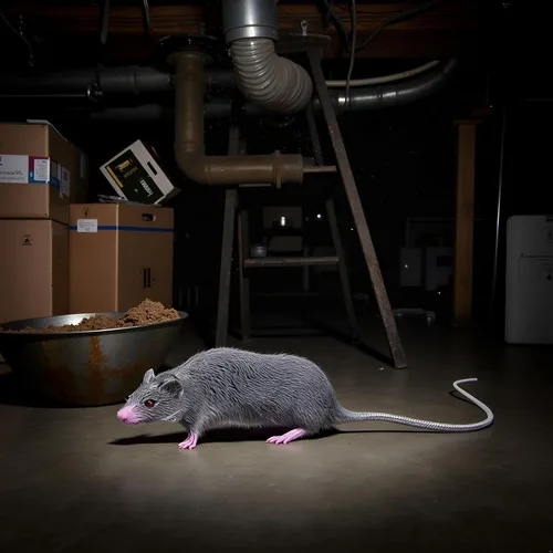 Vista 6 de 2Pcs Lifelike Fake Mouse Realistic Mice, Spooky Rat, Halloween Prank, Rubber Rat with Long Tail, Creepy April Fool's Day Decorations