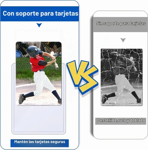 Vista 3 de Sooez 100 tarjetero de plástico duro para tarjetas de béisbol de 3 x 4