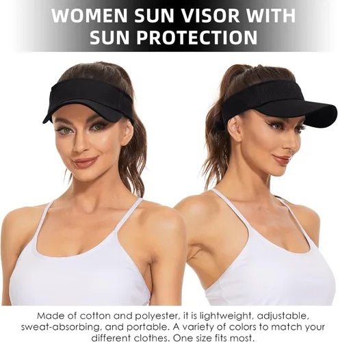 Vista 6 de Sombreros de visera de algodón con protección solar