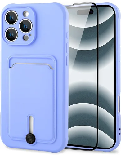 Vista 14 de MZELQ Cartera de TPU Compatible con Funda iPhone 12, Portarjetas Protección de Cámara Cubierta + Protector de Pantalla, Ranura Empujable para Niñas