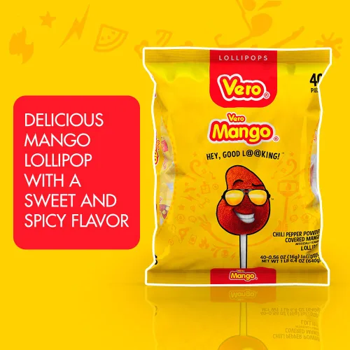 Vista 8 de Vero Paletas con sabor a mango cubierto de chile, 40 piezas