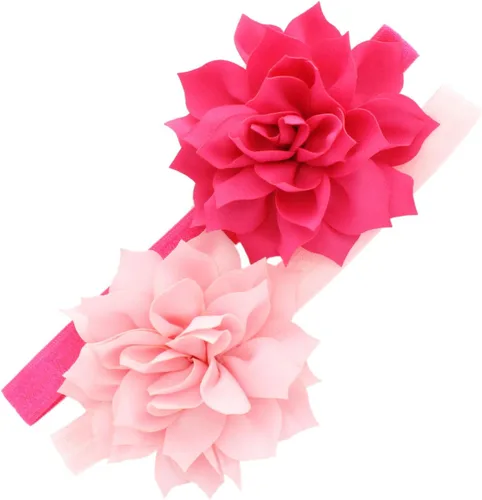 Vista 40 de Diademas de flores de pétalos para bebés y niñas, par elástico para niños pequeños