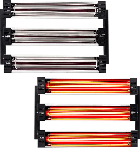Vista 9 de Lámpara de curado de pintura infrarroja 3000 W 110 V lámpara de calor infrarrojo de onda corta para reparación de carrocería de automóvil, sistemas
