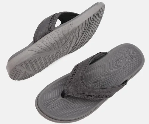 Vista 6 de KuaiLu - Sandalias deportivas para hombre, cómodas, con soporte ortopédico para el arco y fascitis plantar, para exteriores, verano o playa, tallas