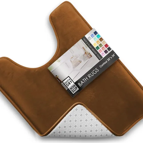 Vista 151 de Clara Clark tapete para baño, regadera o tina, de gomaespuma, negro, antiderrapante Camel Oro