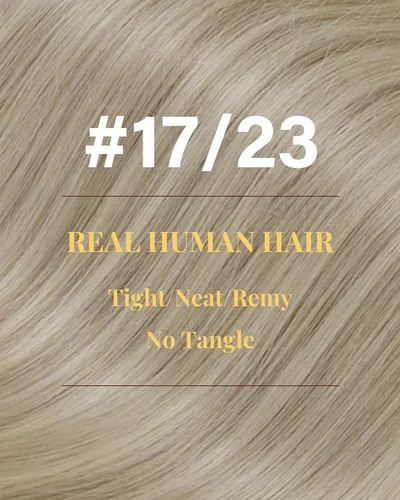 Vista 19 de 【Descuento】Hetto - Extensiones de cabello con cinta adhesiva, 40g, extensiones de cabello humano, color rubio ceniza oscuro degradado a rubio medio