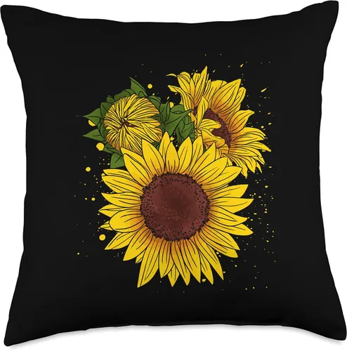 Vista 5 de Awesome Sunflowers Cojín de jardín con diseño de girasol, 16 x 16 pulgadas, multicolor