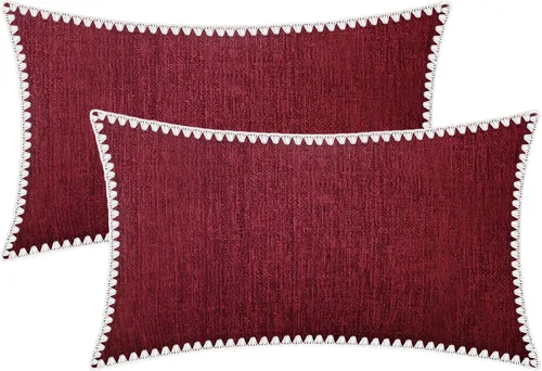 Vista 20 de BRAWARM Fundas de almohada 40x40 cm - Paquete de 2 fundas de almohada de chenilla negra, fundas de almohada de chenilla suave teñida sólida