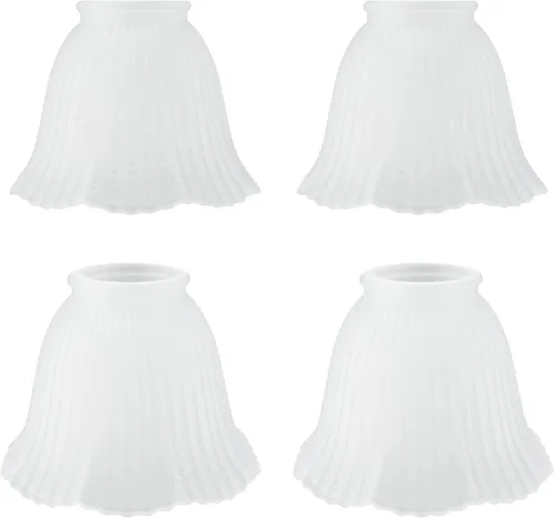 Vista 15 de Aspen Creative 23178-65-4 Pantalla de vidrio de repuesto para ventilador de techo con forma de campana de alabastro transicional, ajuste de 2-1/8