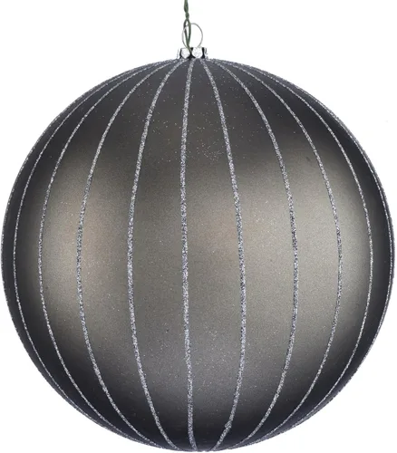 Vista 57 de Vickerman Adorno navideño de bola de avena mate con purpurina de 5 pulgadas. Incluye 4 piezas por bolsa.