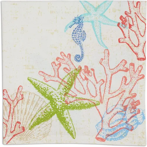 Vista 2 de DII Seashore Collection - Juego de servilletas, 20 x 20 pulgadas, laguna, 6 piezas