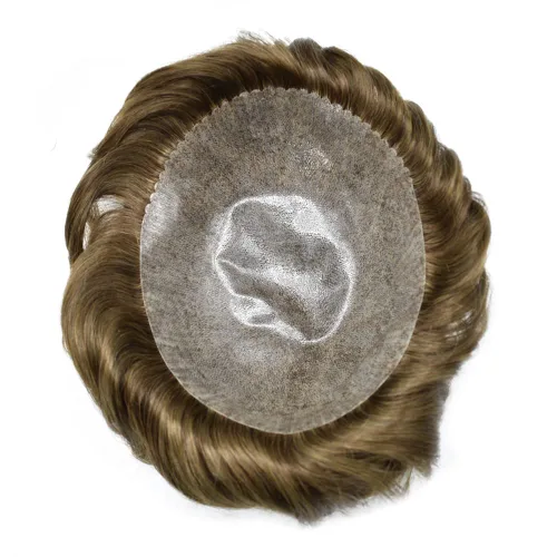 Vista 149 de Toupee para hombre 100% cabello humano real tupé para hombres 0.004 in piel de poliuretano para hombre, sistema de reemplazo de piezas de pelo