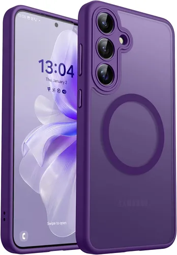 Vista 28 de CANSHN Funda diseñada para Samsung Galaxy A16-5G [protección completa de la cámara] [compatible con Magsafe] funda protectora trasera translúcida