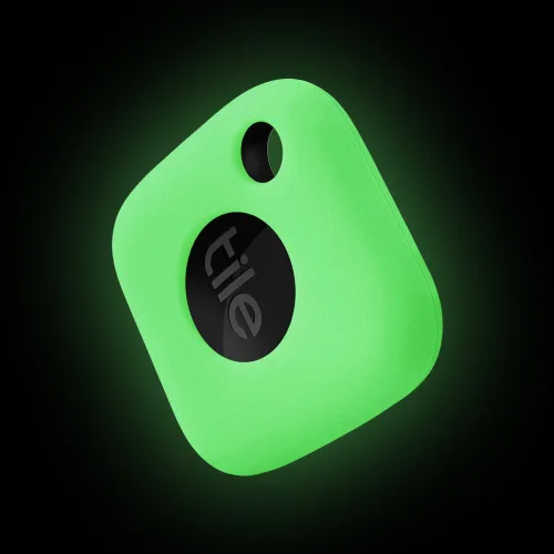 Vista 5 de Geiomoo Funda de silicona compatible con Tile Mate 2024, Tile Mate 2022, funda protectora con mosquetón (verde luminoso)