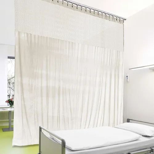 Vista 13 de cololeaf Cortina divisora de habitación de 5 pies de ancho x 7 pies de alto con ojales de níquel para hospital, clínica médica, spa, laboratorio