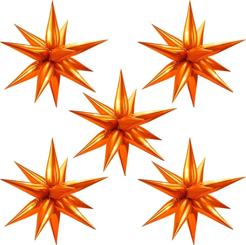 Vista 8 de 60 globos de estrella negra, globos de papel de aluminio de estrella de explosión de 12 puntos para Halloween, Navidad, cumpleaños, boda, Negro