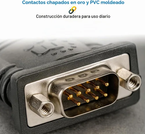 Vista 9 de Manhattan El convertidor USB a serie conecta un dispositivo serie a un puerto USB (205146)