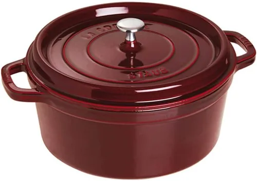 Vista 8 de Staub olla de hierro cocotte redonda de 6-1/4 cuartos de galón, Albahaca