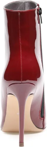 Vista 4 de Castamere Botines de tacón alto para mujer, puntera puntiaguda, con hebilla de aguja, tacón de aguja de 3.9 in