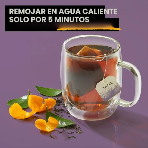 Vista 5 de TAZO Bolsas de té Earl Grey orgánico, té negro con cafeína, 16 bolsas de té en total