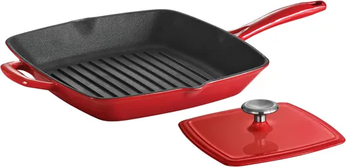 Vista 13 de Tramontina Sartén de hierro fundido esmaltado y horno holandés Sartén perfecta para freír, sellar, estofar y cocinar de horno a mesa