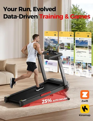 Vista 9 de Renestar Treadmill for Home with 25% Auto Incline 8.5MPH Max Speed, 300LBS Capacity, 3.5HP Home Office Treadmills for Running Jogging Walking