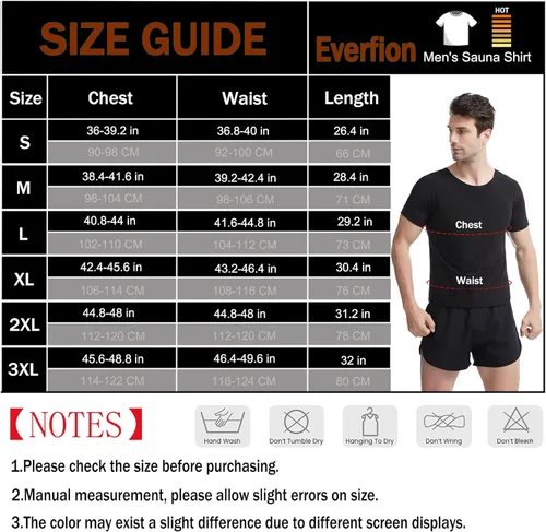 Vista 2 de Camisa de Sauna para Hombres de Manga Corta Traje de Sauna para Hombres Moldeador Corporal de Sudor Chaleco de Compresión Top de Ejercicio