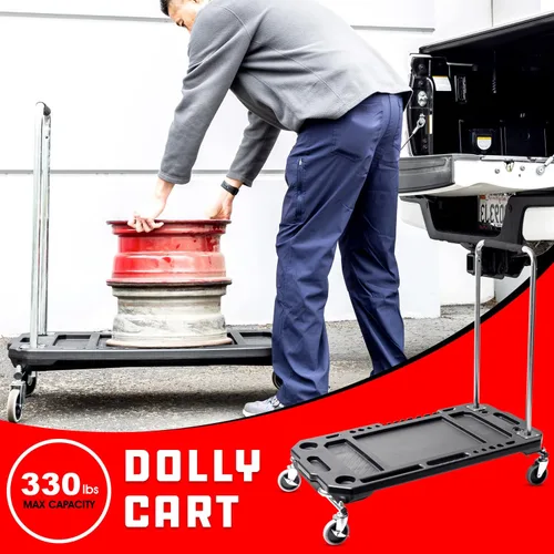 Vista 5 de Powerbuilt Mesa de trabajo ajustable con soportes para herramientas y función de plataforma convertible, multiuso, hogar, garaje, lugar de trabajo