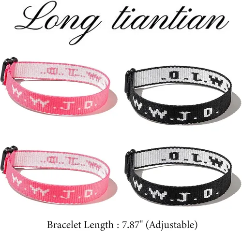 Vista 89 de Long tiantian WWJD - Pulsera con texto en inglés «What Would Jesus Do», pulseras WWJD para mujeres, pulseras W.W.J.D para hombres, joyería