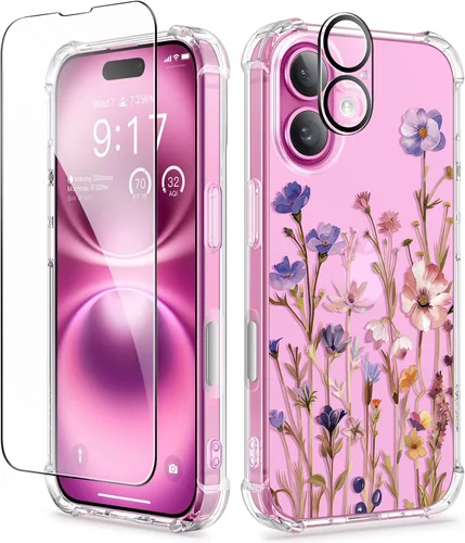 Vista 87 de GVIEWIN - Funda para iPhone 11 con protector de pantalla + protector de lente de cámara, cubierta protectora transparente suave de poliuretano