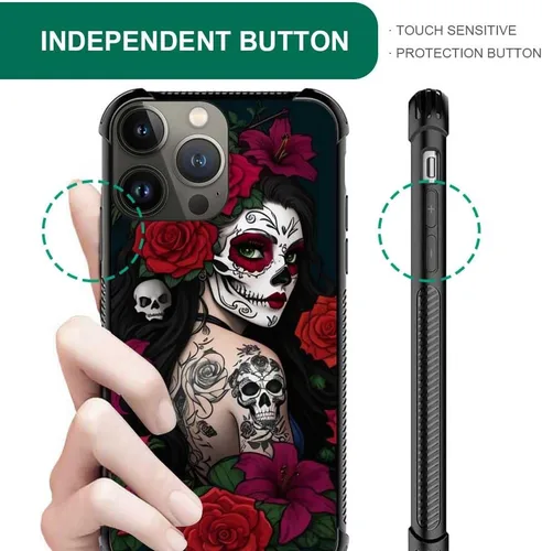 Vista 280 de Funda compatible con iPhone 15, diseño de elefantes africanos, diseño increíble a prueba de golpes, antiarañazos, carcasa trasera de policarbonato