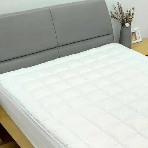 Vista 5 de Treaton, Protector acolchado para colchón, protector elástico ajustable, funda que se estira hasta 18 pulgadas de profundidad, lavable a máquina