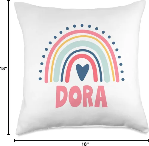 Vista 4 de Idea Regalo Personalizzata con Nome Gifts Idea Dora Name Custom Woman Myth Legend - Almohada para fiesta de cumpleaños, 18 x 18 pulgadas, multicolor