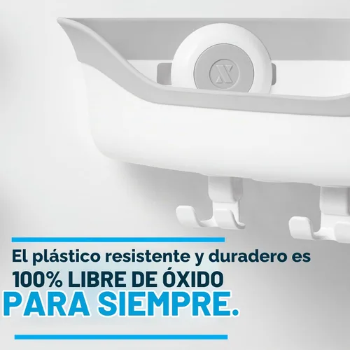 Vista 7 de SlipX Solutions Organizador de ducha con ventosa de esquina, soporta hasta